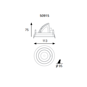 Downlight encastrable orientable retail