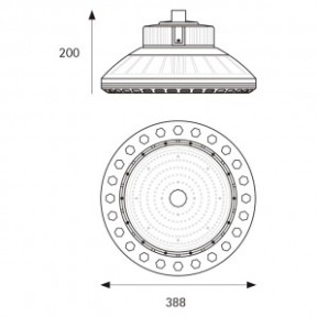 Gamelle LED industrielle 200 W