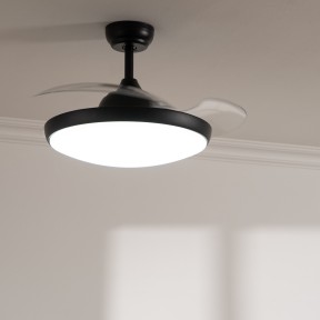 Ventilateur de Plafond LED Kourak Noir Moteur DC